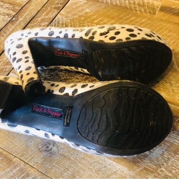 Pink & Pepper Polka dot mohair pump heels - Picture 7 of 11